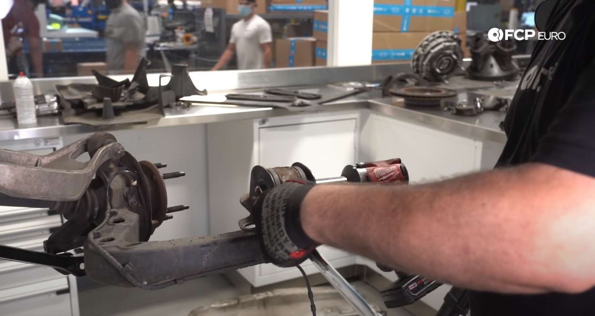 DIY E46 BMW M3 Rear Subframe Refresh Part 2 removing the trailing arm bracket from the trailing arm bushing