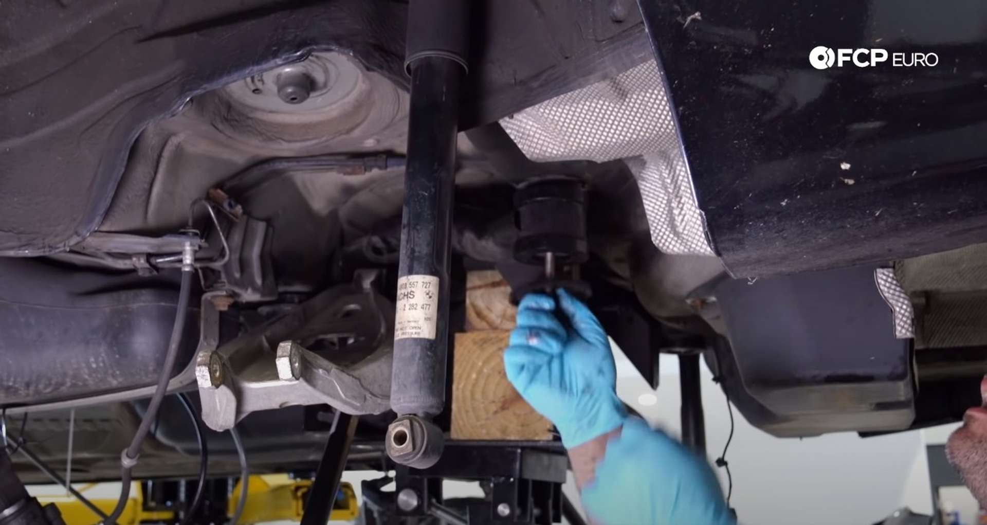 DIY E46 BMW M3 Rear Subframe Refresh Part 3 installing the subframe into the chassis