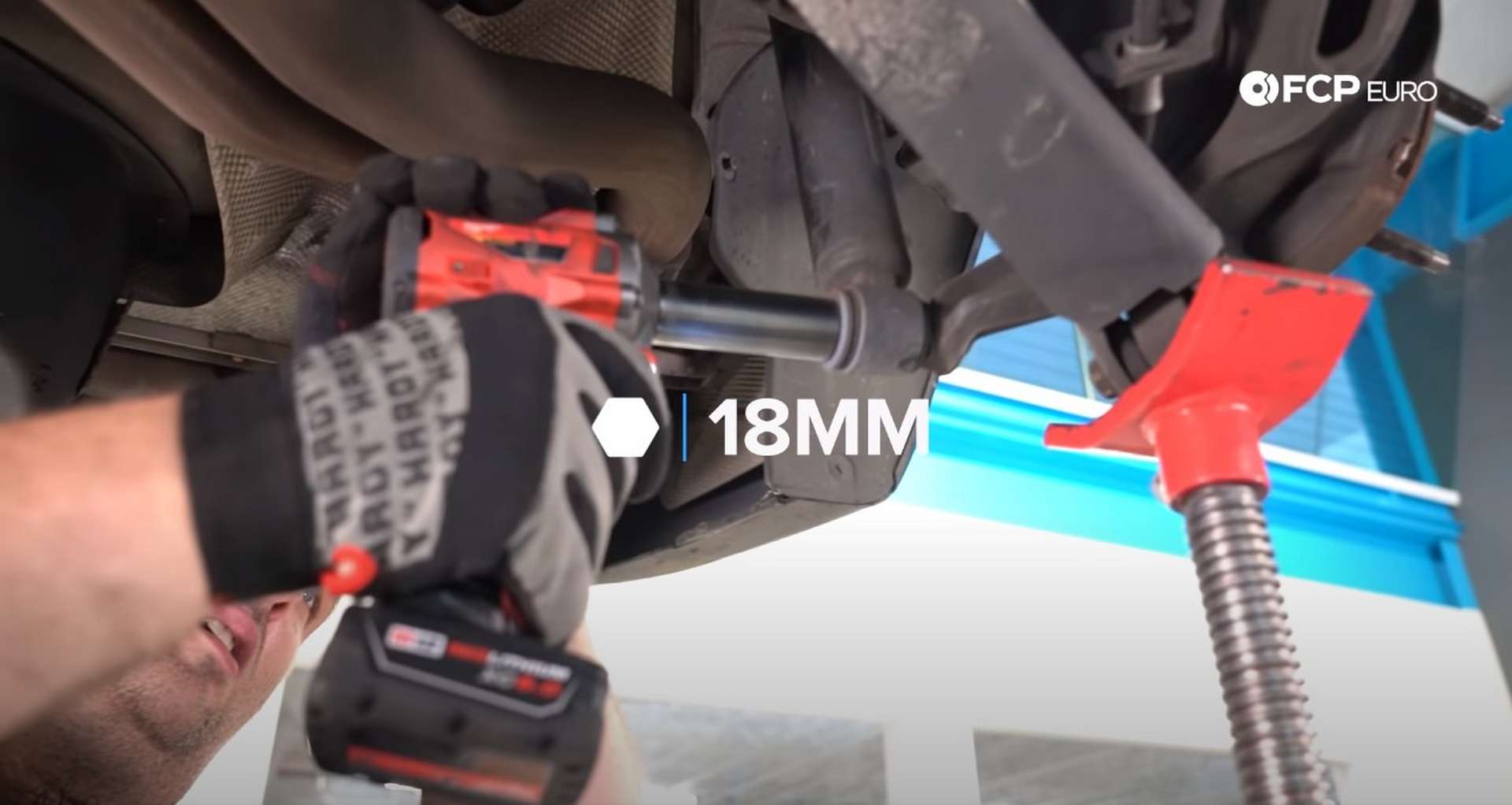 DIY E46 BMW M3 Rear Subframe Refresh Part 1 removing the lower shock mount bolt