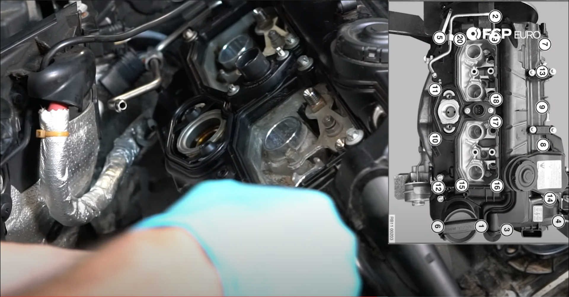 DIY BMW N20 Timing Chain torquing the valve cover