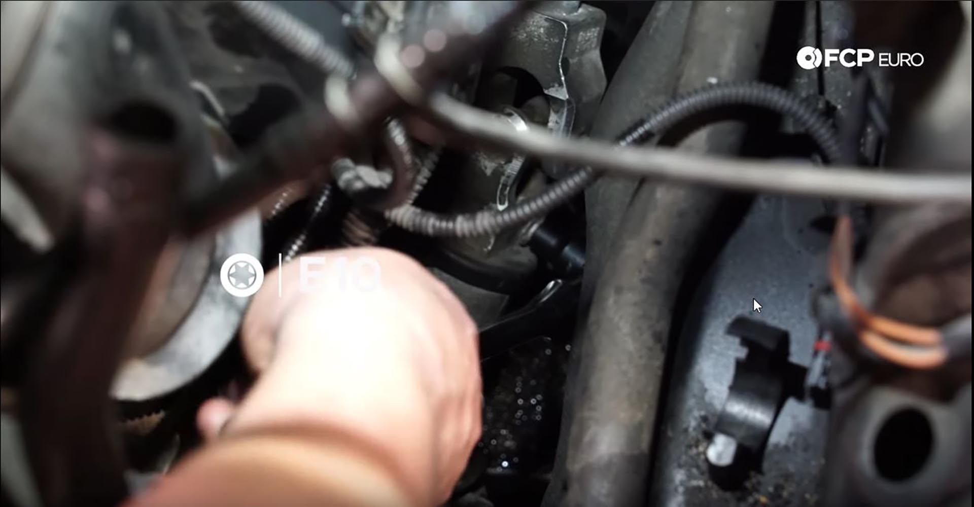BMW Steering Rack Steering Shaft removing lower bolt