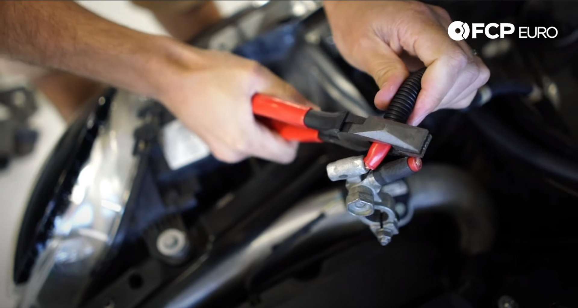 DIY Battery Relocation clipping the engine bay cable ends