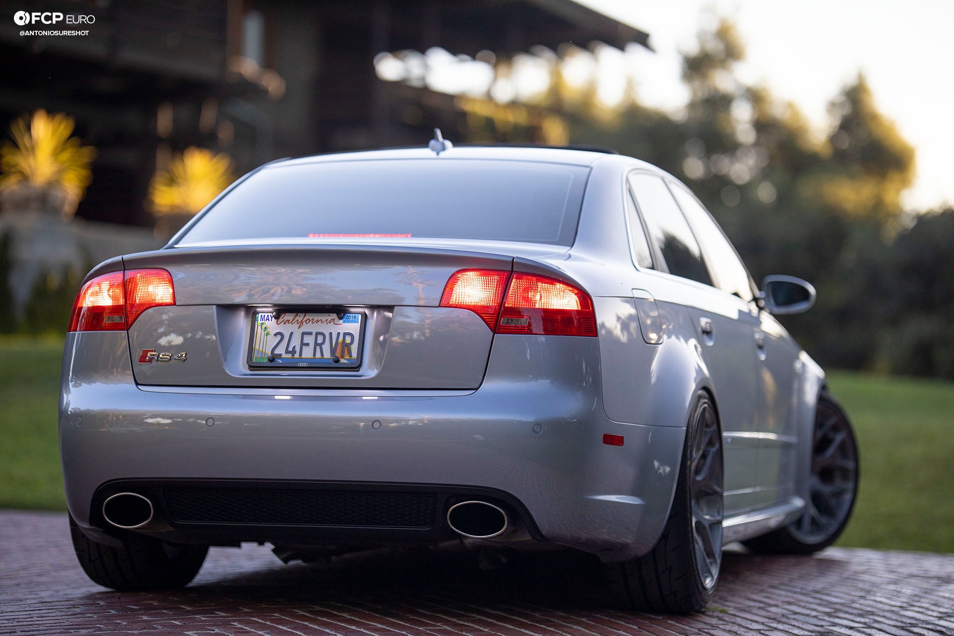 B7 Audi RS4 AVUS Silver H&R coilovers AG Wheels Gamble House Tatosian