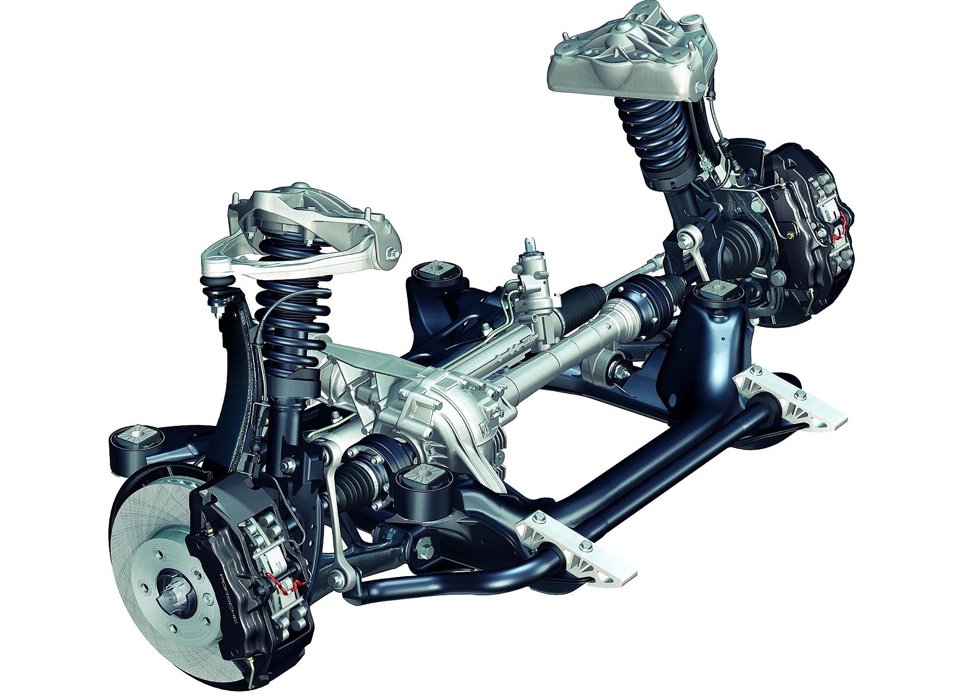 02_9PA Porsche 955 957 Cayenne front subframe and axle diagram