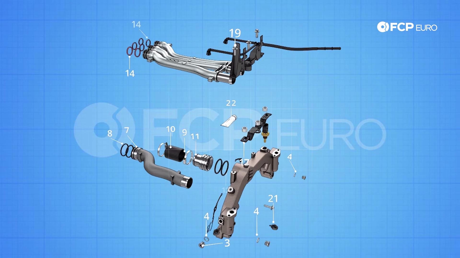 03.1_Porsche Cayennecoolant pipe repair diagram