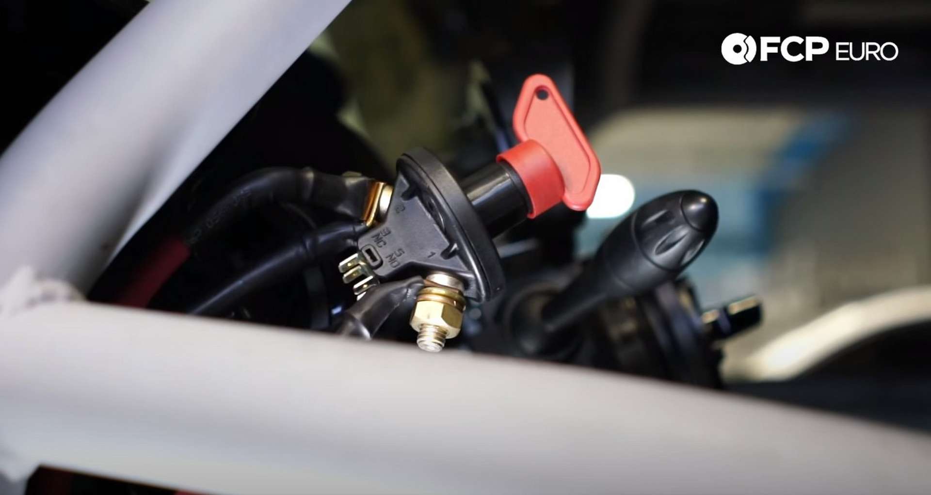 DIY Battery Relocation main battery cables connected to the kill switch