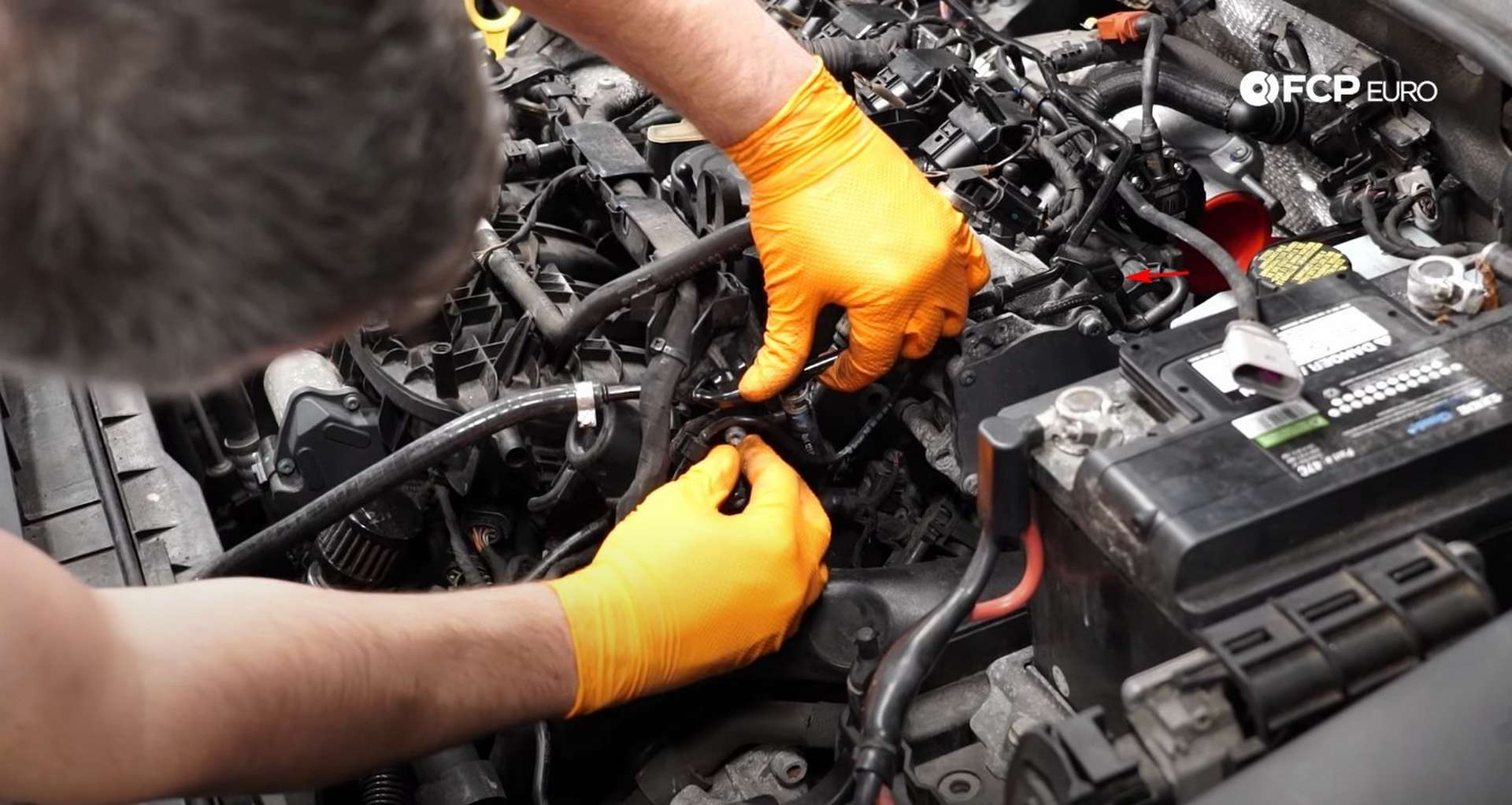 DIY MK7 VW GTI Turbocharger Upgrade coolant line bolt locations