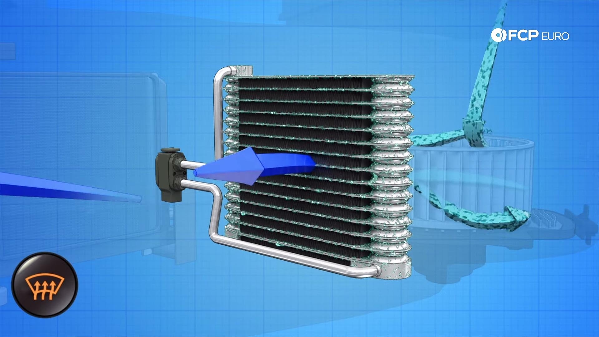 AC evaporator diagram