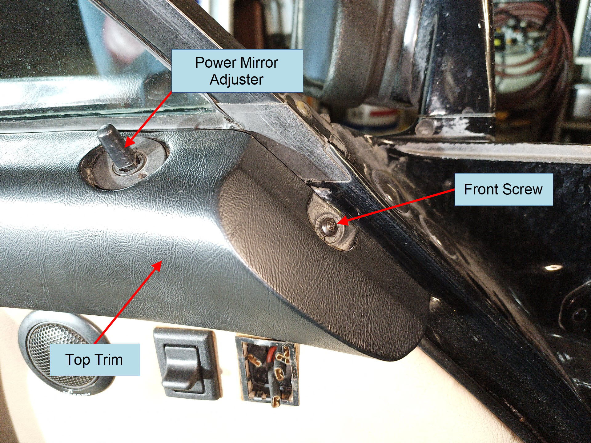 air-cooled porsche 911 door card top trim removal