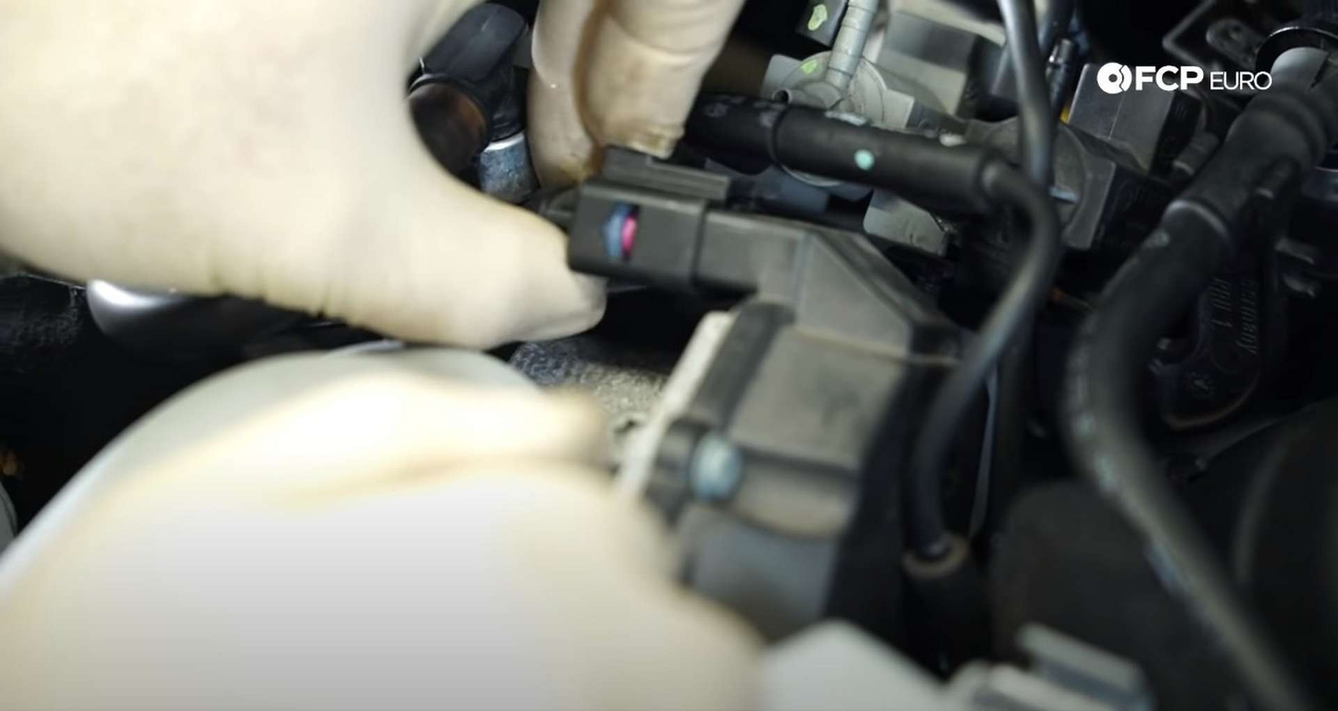 DIY Audi 3.0T Supercharger Oil Change unplugging connections