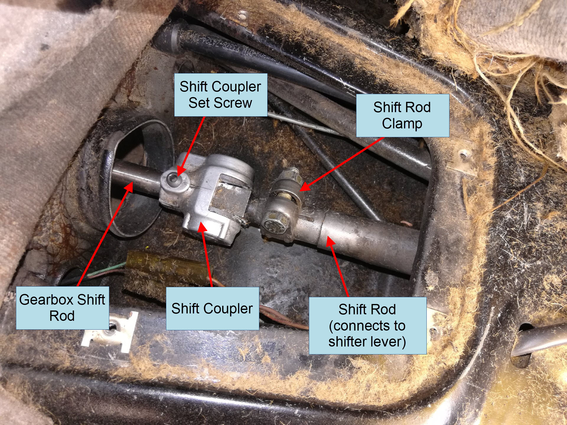 Air-cooled Porsche 911 shift coupler assembly