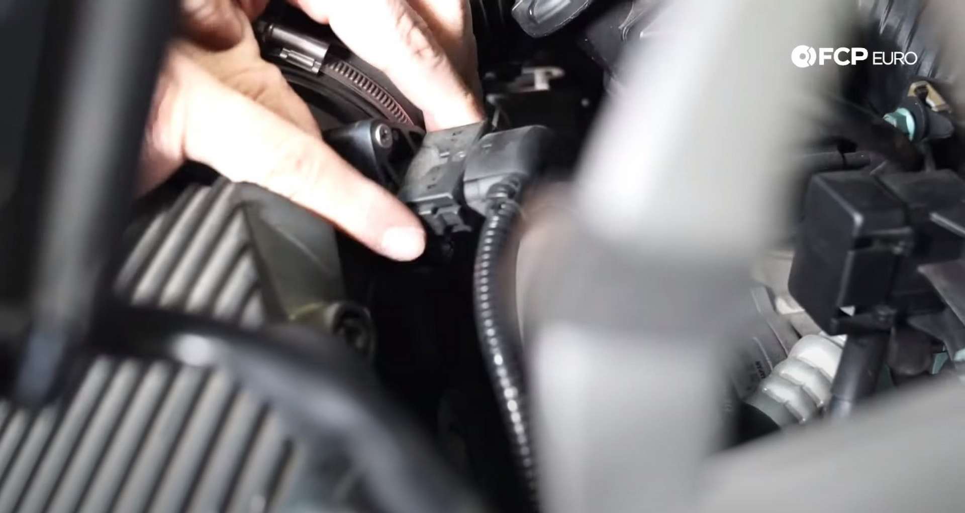DIY Porsche 996 997 Engine Air Filter Replacement removing the mass airflow sensor