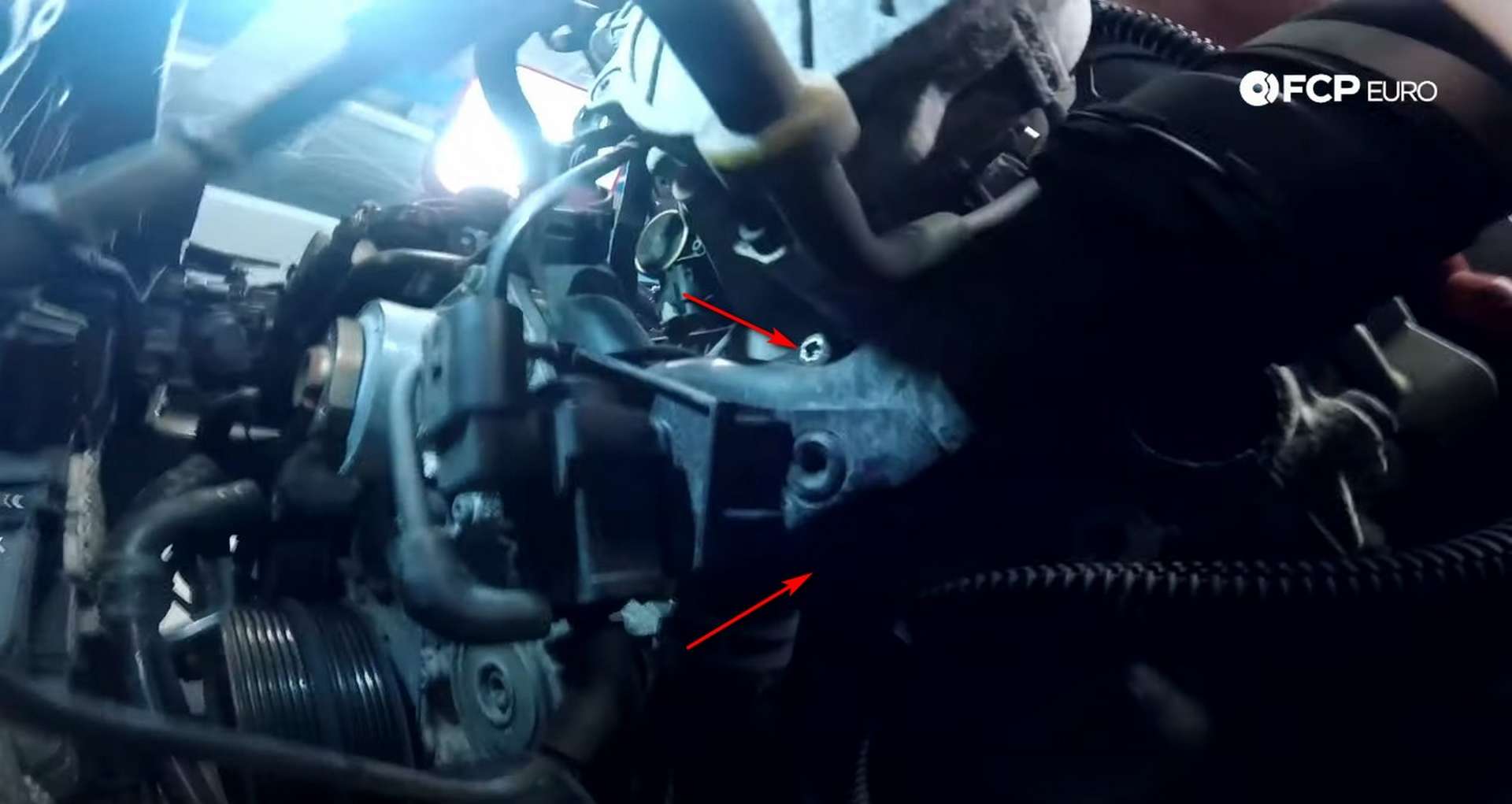 DIY Audi B8.5 Water Pump and Thermostat Replacement removing the thermostat