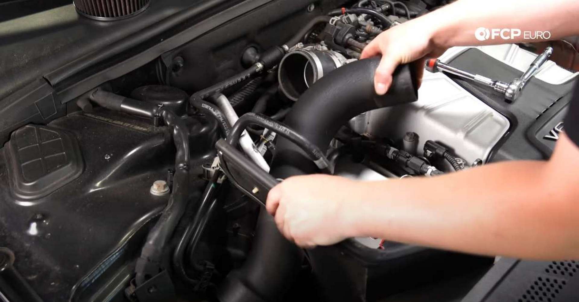 DIY Audi B8 Plugs and Coils removing the intake tube