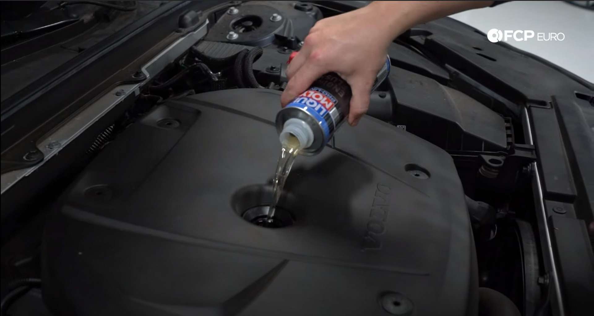 DIY Volvo SPA Oil Change adding the engine flush