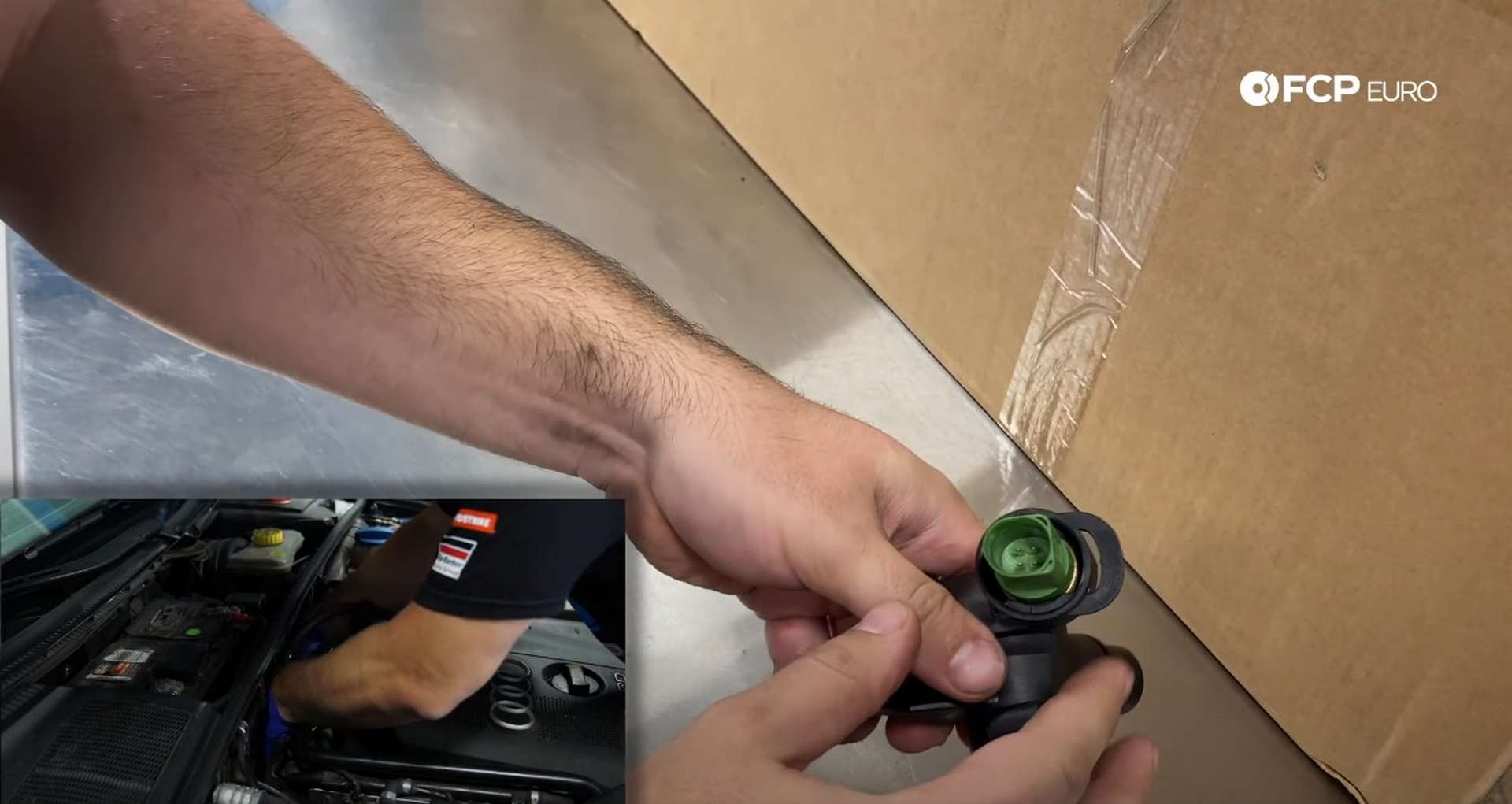 DIY Audi Coolant Temp Sensor installing the coolant temp sensor