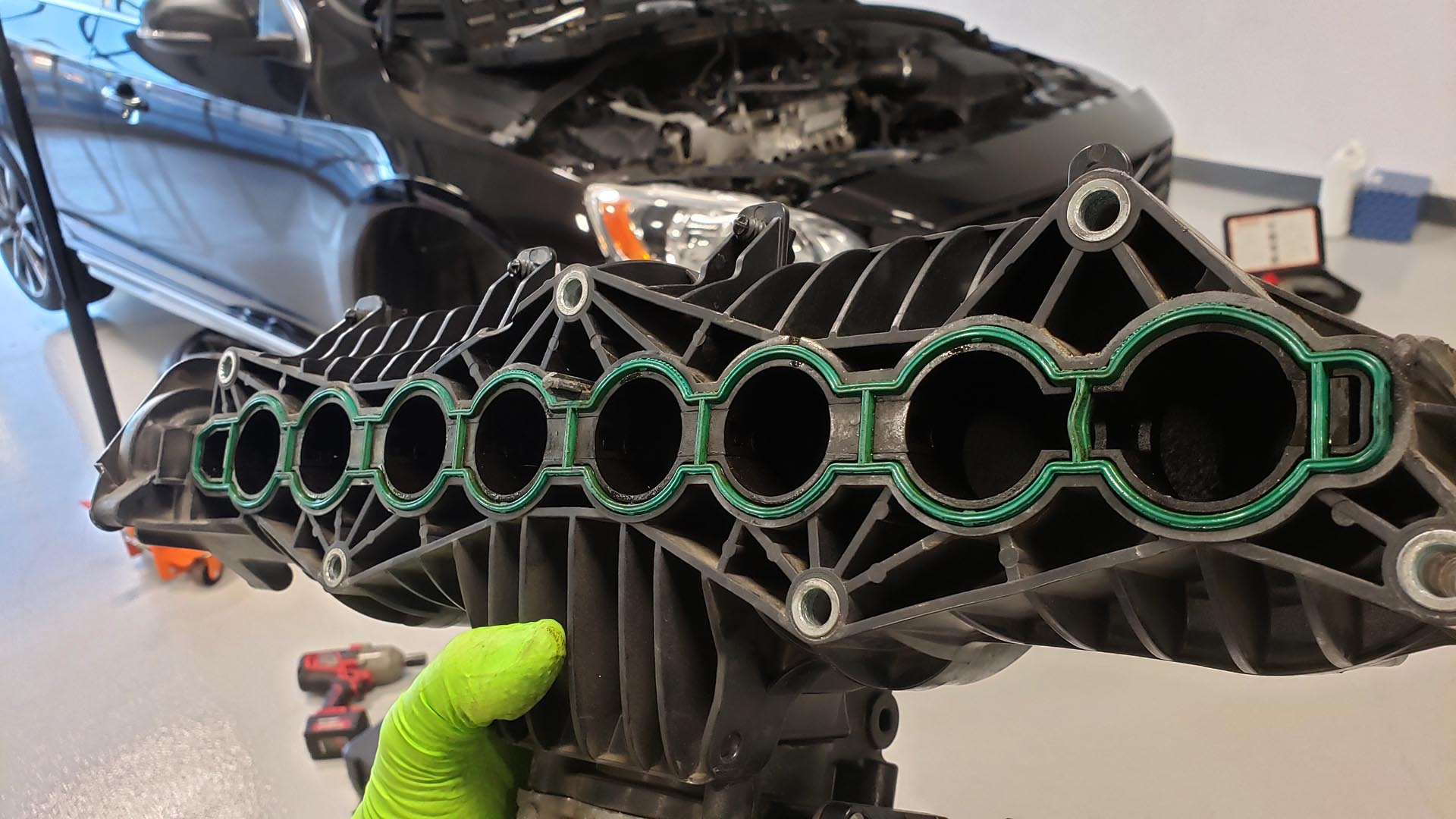 Volvo V60 P3 Water Pump Replacement Intake Manifold Gasket