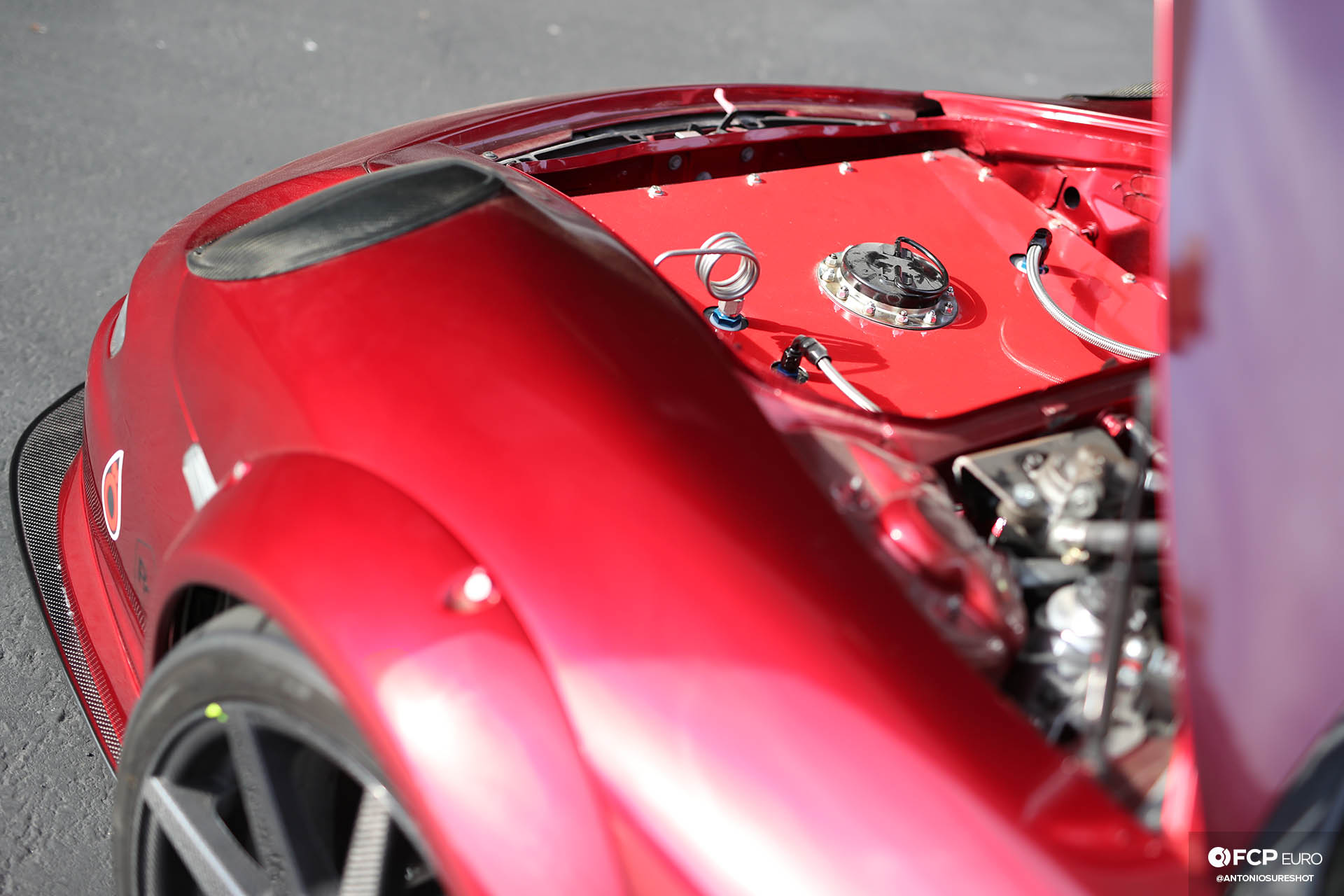 Bisimoto AEM Infinity Porsche Boxster 986 Twin Turbo Center Seat with 997 GT3 facelift ATL fuel cell
