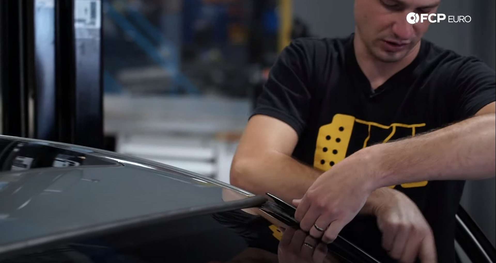 DIY BMW E9X Windshield Replacement installing the new seal