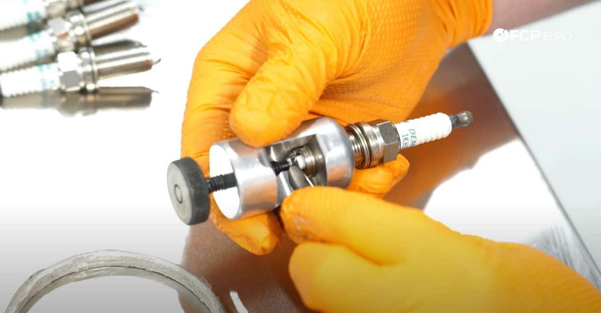 DIY MK7 VW GTI Turbocharger Upgrade gapping the spark plugs