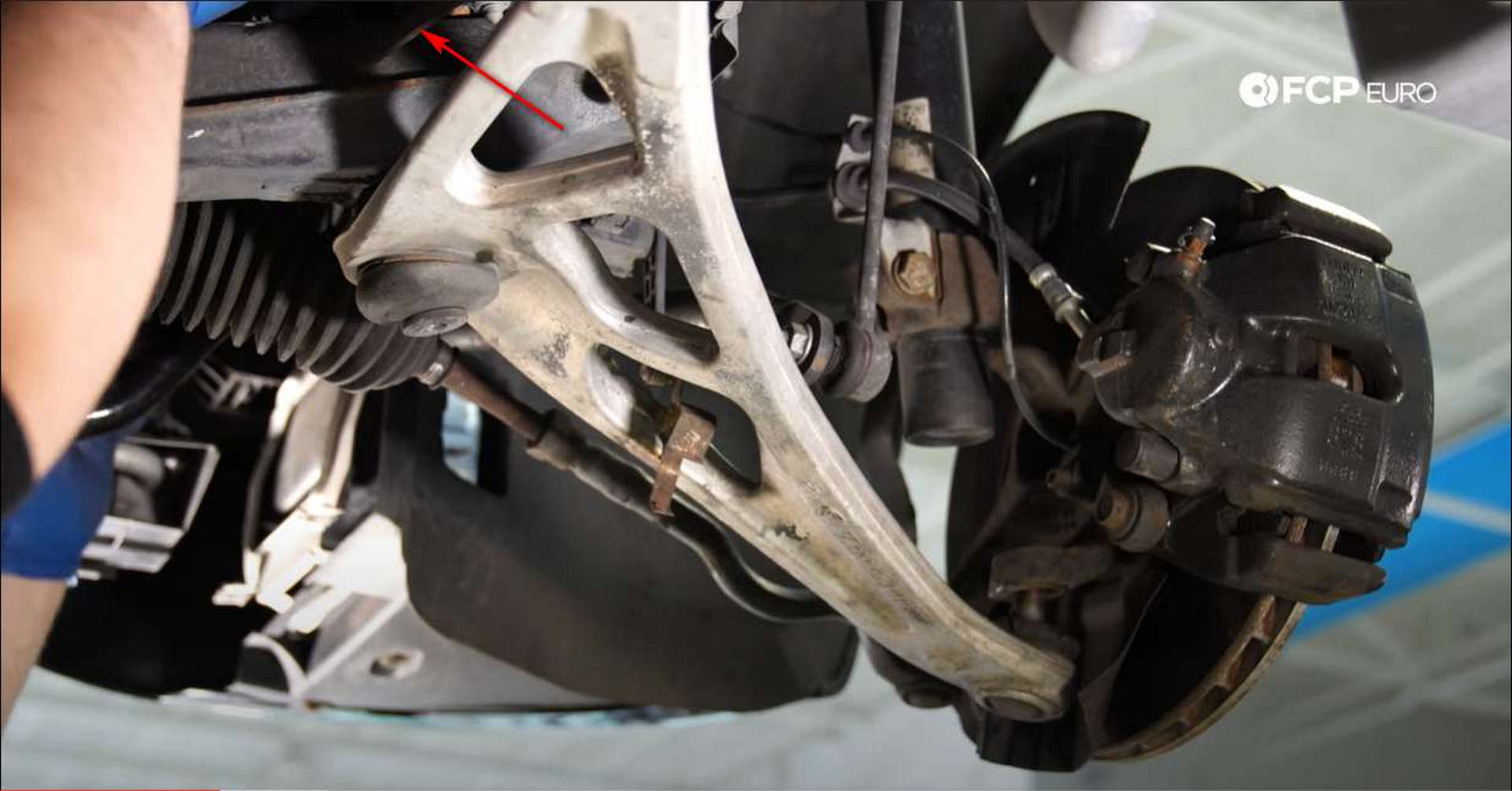 DIY BMW Front Suspension Refresh removing the inner ball joint nut