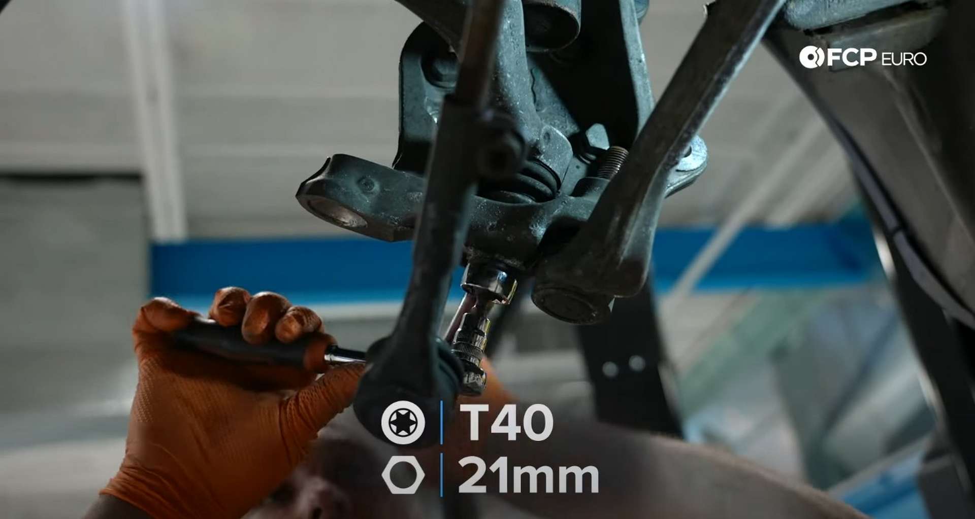 DIY BMW E90 Steering Knuckle Replacement counter-holding the ball joint