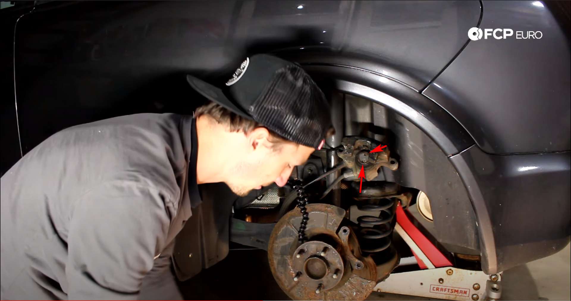 DIY Volvo Rear Brake Job piston hole location