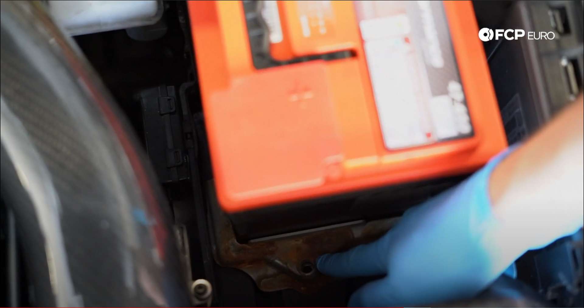 DIY MQB Battery Replacement hold-down bolt location