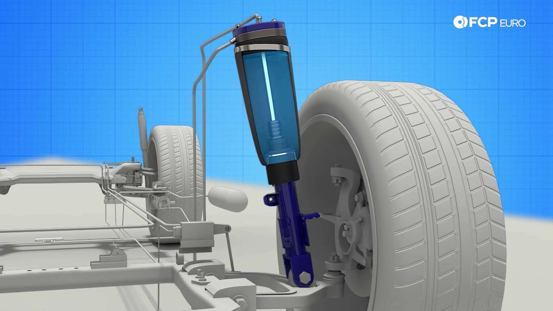 Air Struts Explained 3D graphic front air suspension