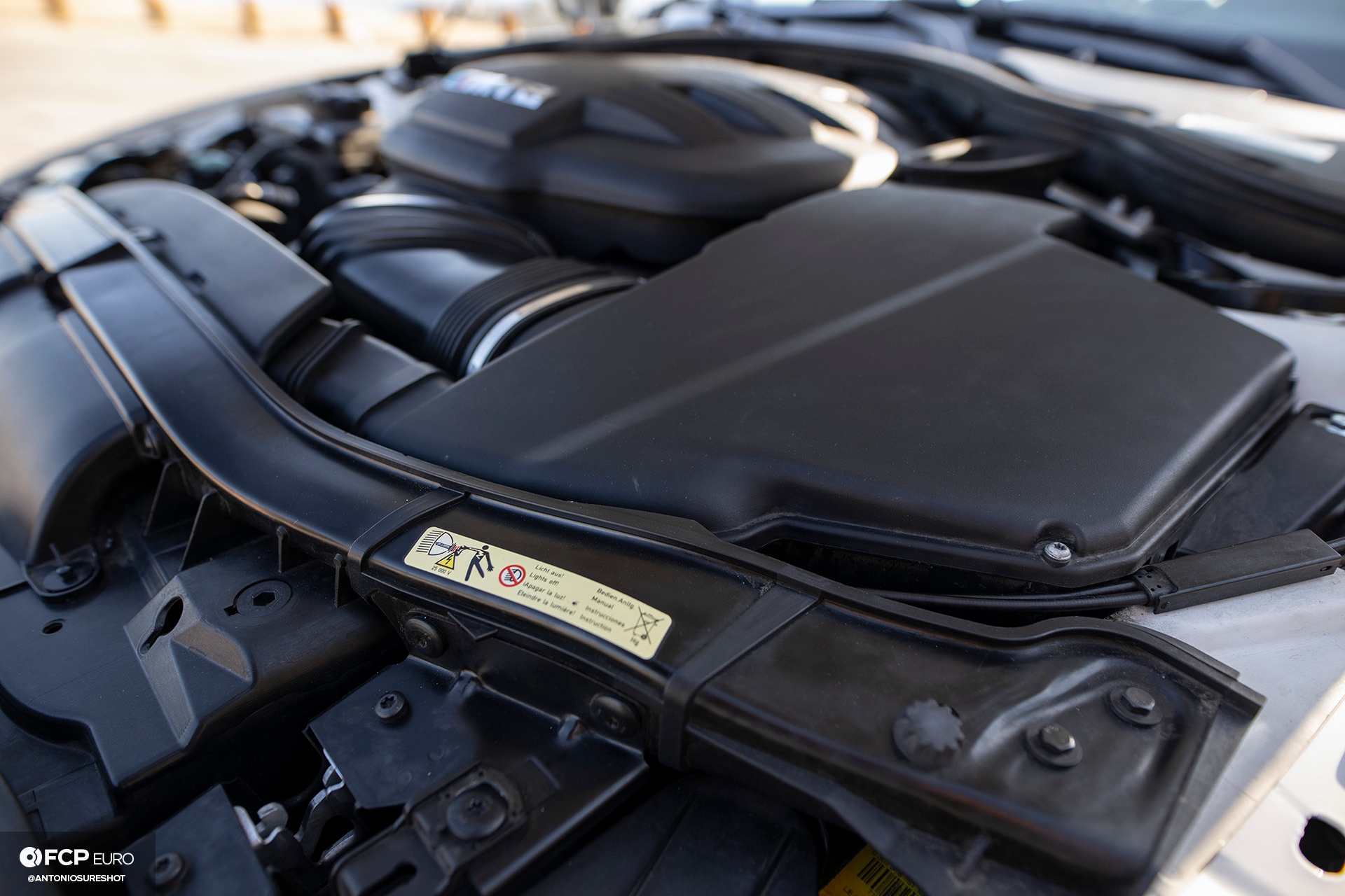 BMW E90 M3 Sedan Slicktop BBS E88 KW Suspension Engine Bay