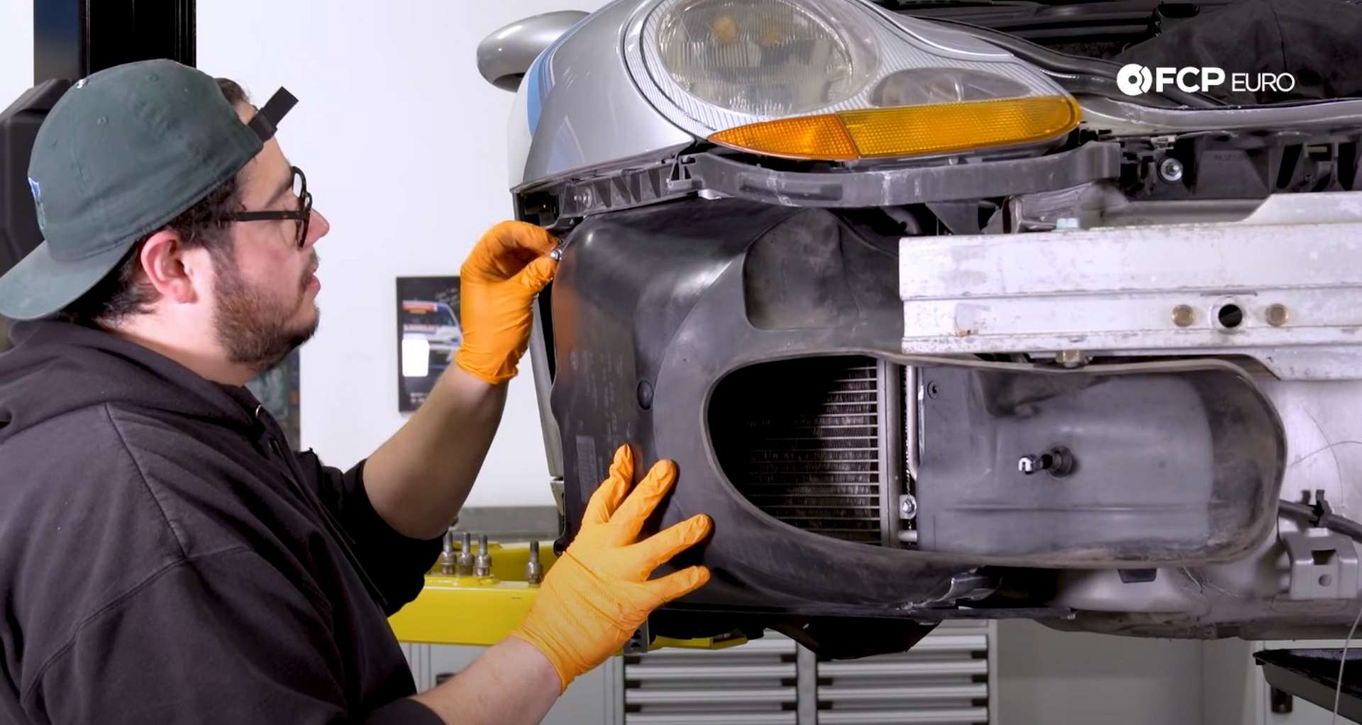 DIY Porsche 996 Radiator Replacement refitting the ducting