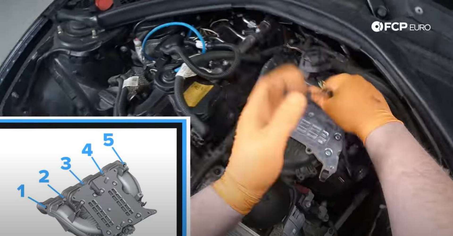 DIY BMW F30 Oil Filter Housing Gasket Replacement intake manifold bolt location