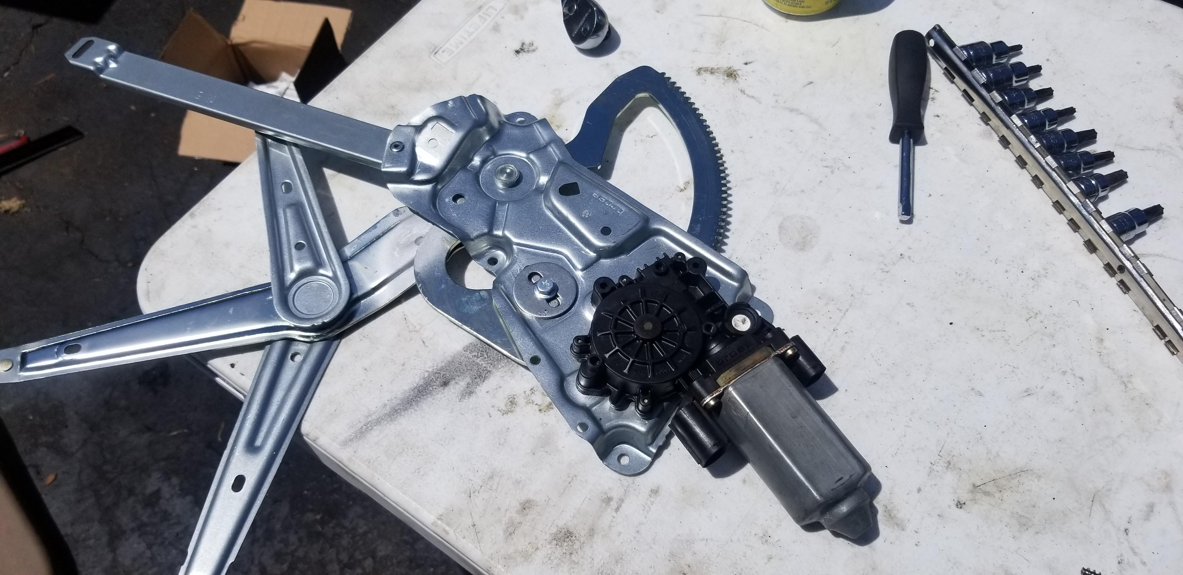 Step 5 - window motor onto new regulator