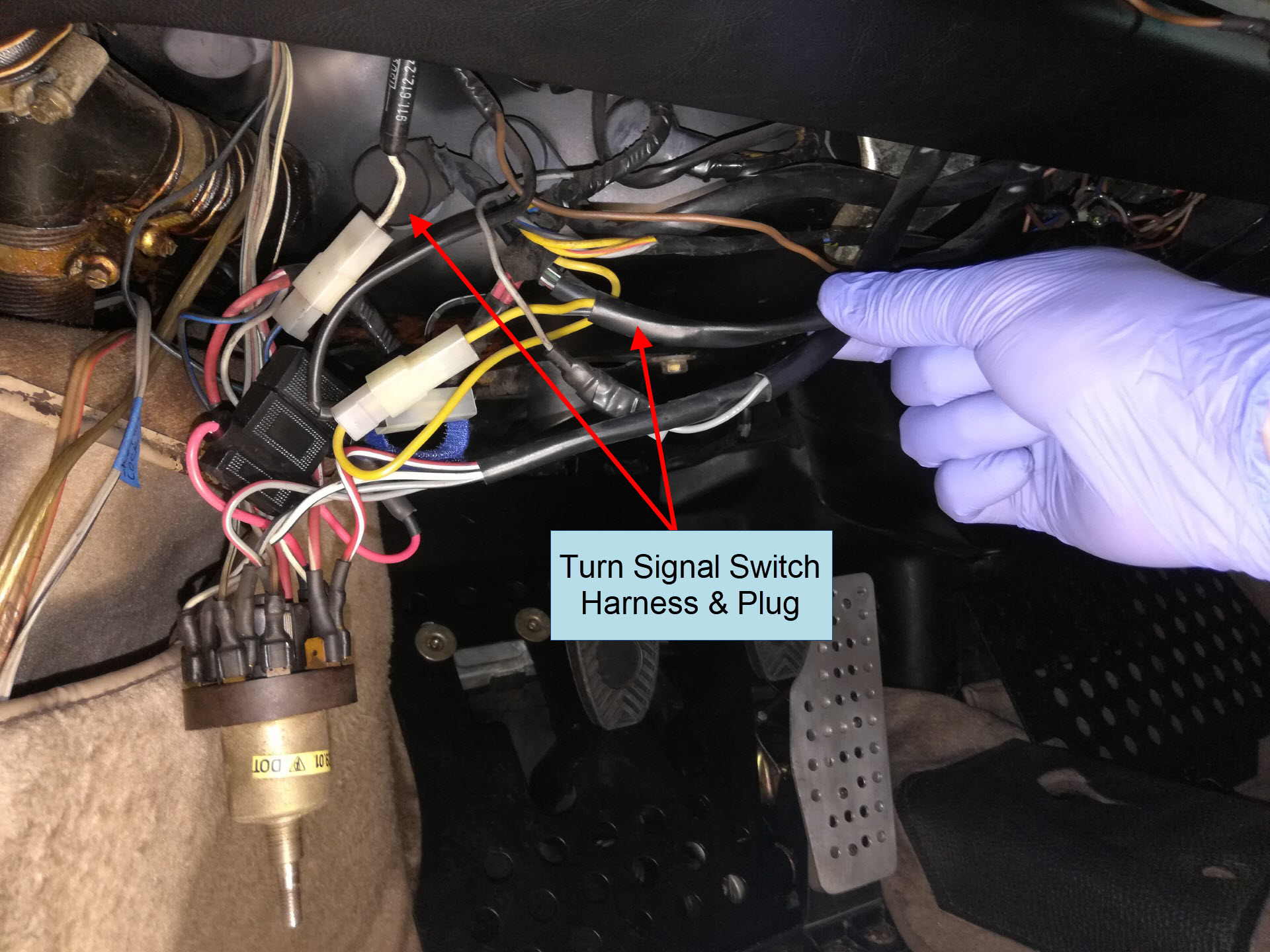 Air-cooled Porsche 911 Turn Signal Switch Wiring