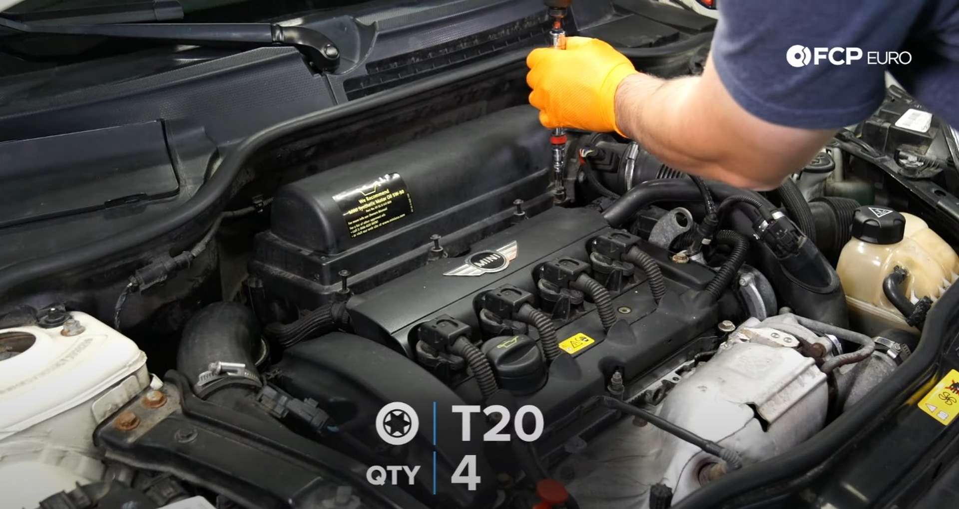 DIY MINI R56 Timing Chain Replacement loosening the airbox cover