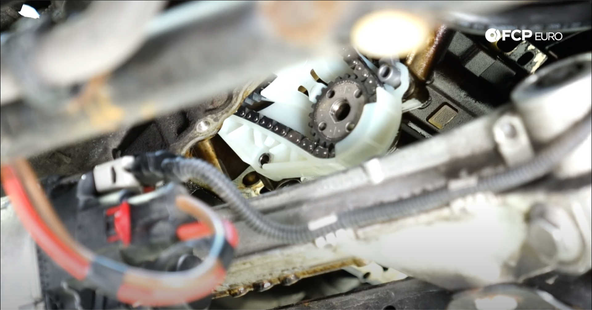 DIY BMW N20 Timing Chain installing the oil pump assembly