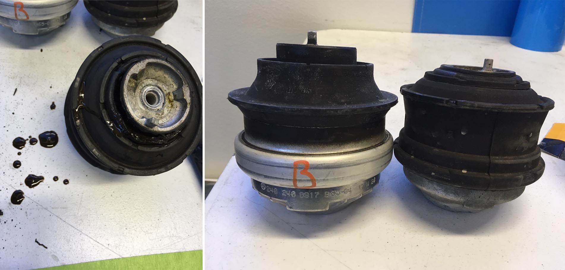 Mercedes Black Series Engine Mount Old vs New