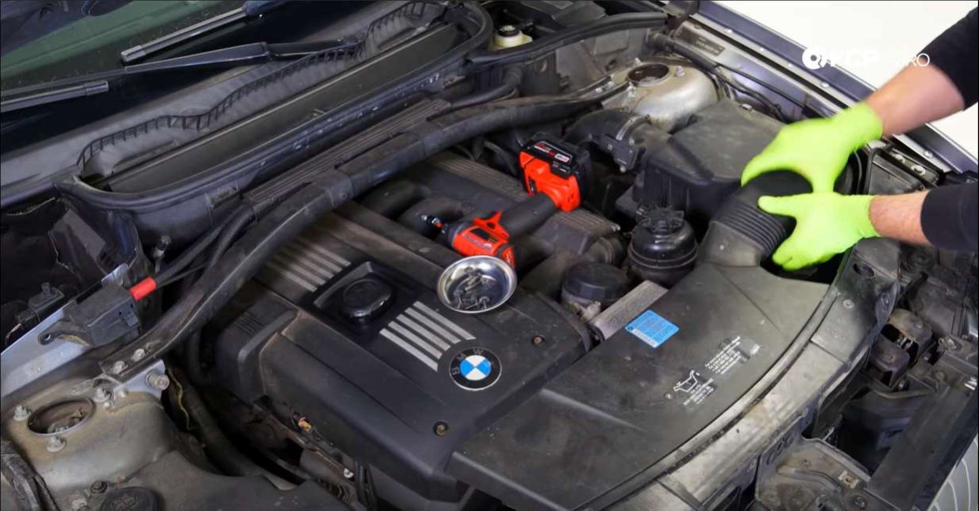 BMW N52 Alternator Replacement removing airbox tube