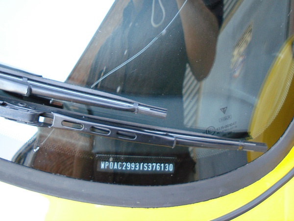 Porsche VIN Plate