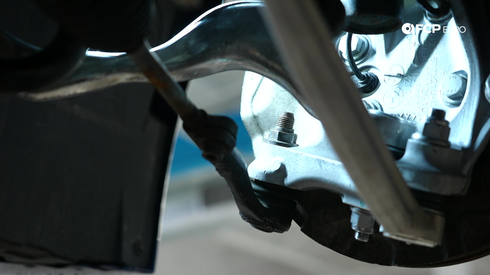 DIY BMW E90 Tie Rod Replacement tie rod secured to the knuckle
