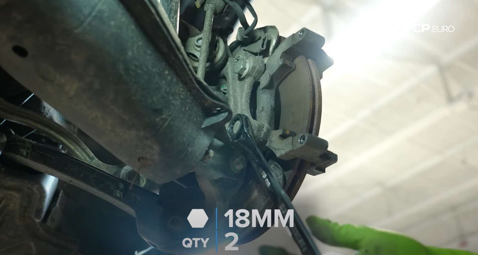 DIY Mercedes W205 Rear Brake Service removing the caliper bracket