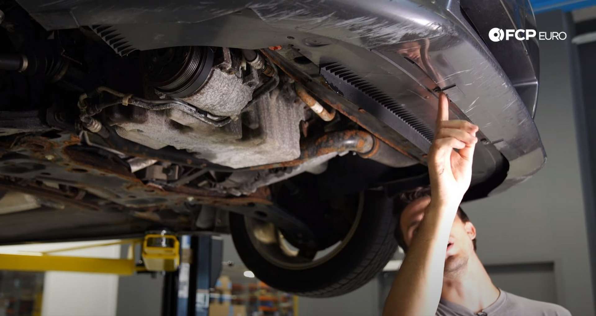 DIY Volvo P1 Timing Belt Replacement removing the under-bumper panel