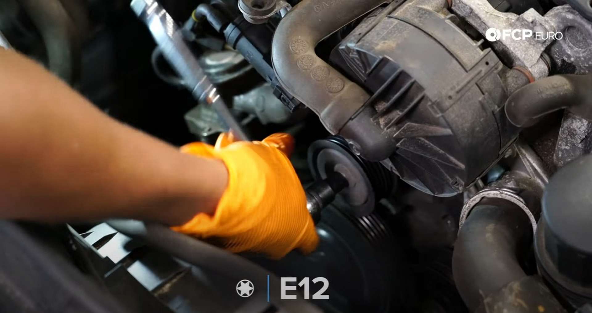 DIY Mercedes W212/204 Alternator and Drive Belt Replacement removing the water pump idler pulley