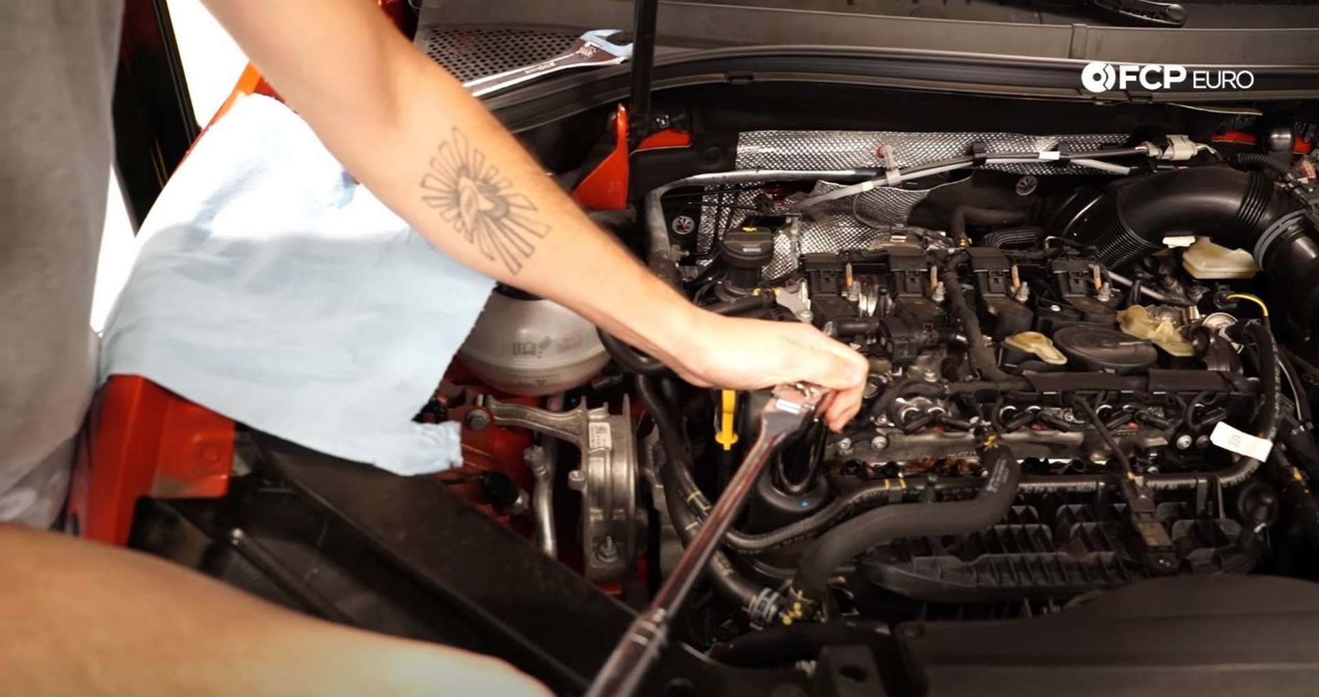 DIY Volkswagen EA888 Oil Change removing the oil filter cap