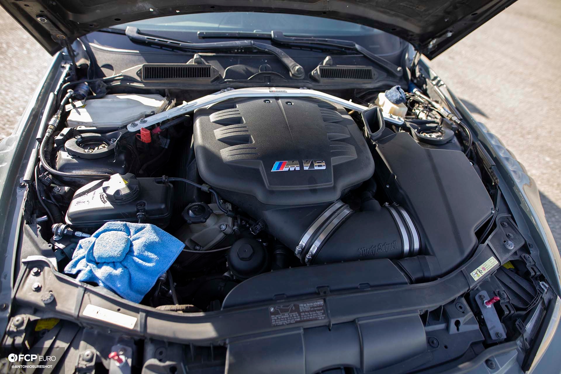 Bimmer Challenge BMW E92 M3 Engine Bay FCP Euro
