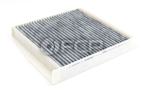 Charcoal P2 Volvo Air Filter - "Charcoal traps odor- causing gases by adsorption (not absorption), and therefore holds the gases on the surface of the charcoal treated media."
