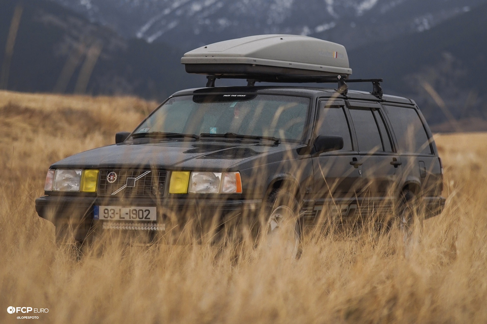 Swedish Metal Overlanding Volvo 940 Turbo Wagon Front Three Quarter