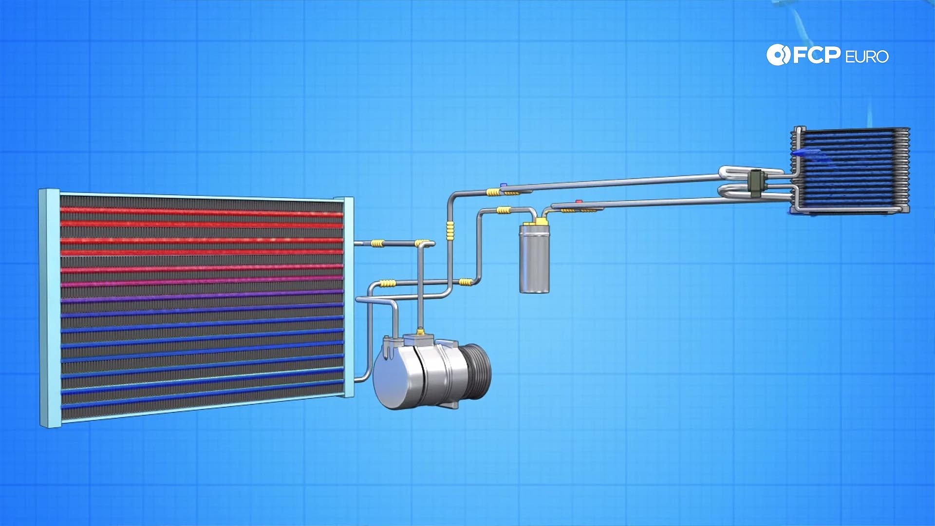 auto air conditioning diagram]