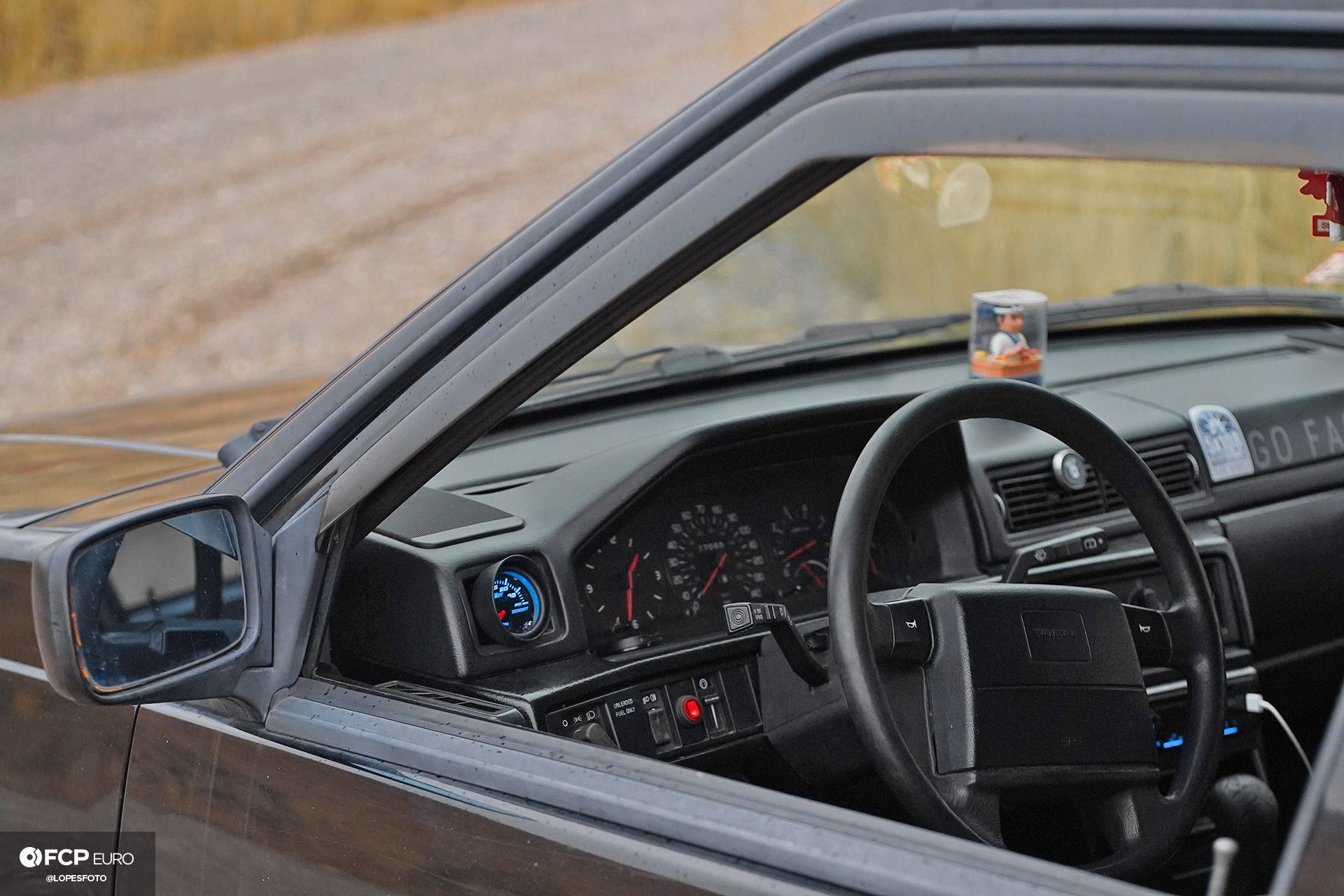 Swedish Metal Overlanding Volvo 940 Turbo Wagon Interior Gauges