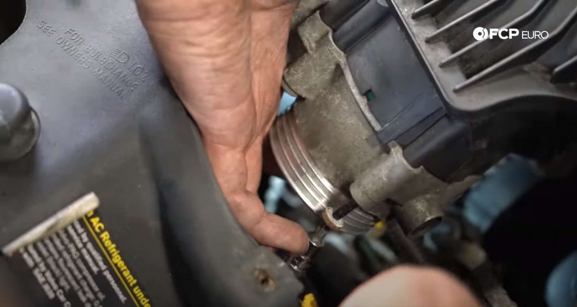 DIY Volvo Alternator and Serpentine Belt Replacement removing the throttle body